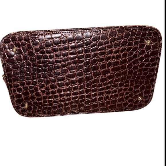 Brahmin Pecan Satchel Crossbody in Crocodile Embossed Leather Honors Collection - Picture 2 of 11